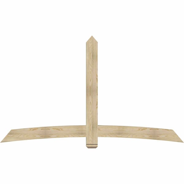 Ekena Millwork Bellingham Rough Sawn Timber Gable Bracket, Douglas Fir, 96"W x 56"H x 4"D x 6"F, 14/12 Pitch GBW096X56X0406BEL00RDF - main